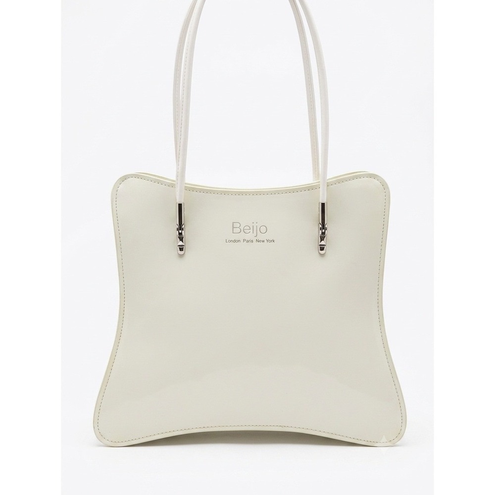 Beijo Moss Green Patent Leather Shoulder Bag